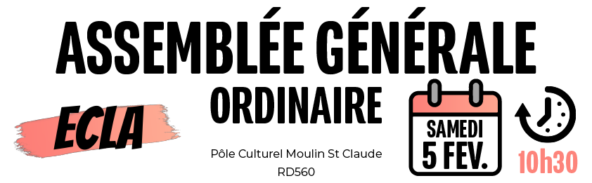 Assemblée Générale de l’ECLA, Samedi 5 février 2022