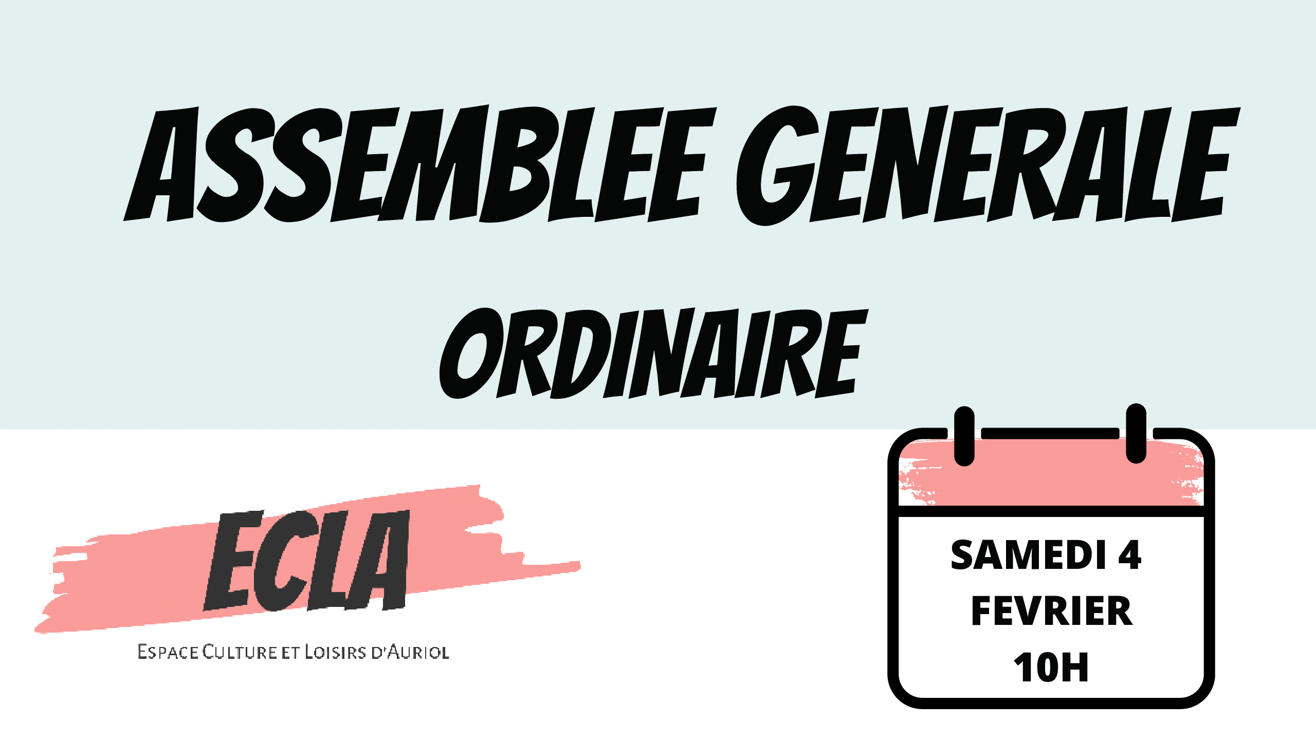 Assemblée Générale de l’ECLA, Samedi 4 février 2023